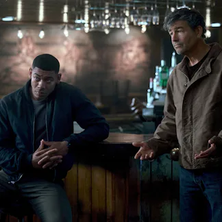 Aaron Pierre and Kyle Chandler in Lanterns