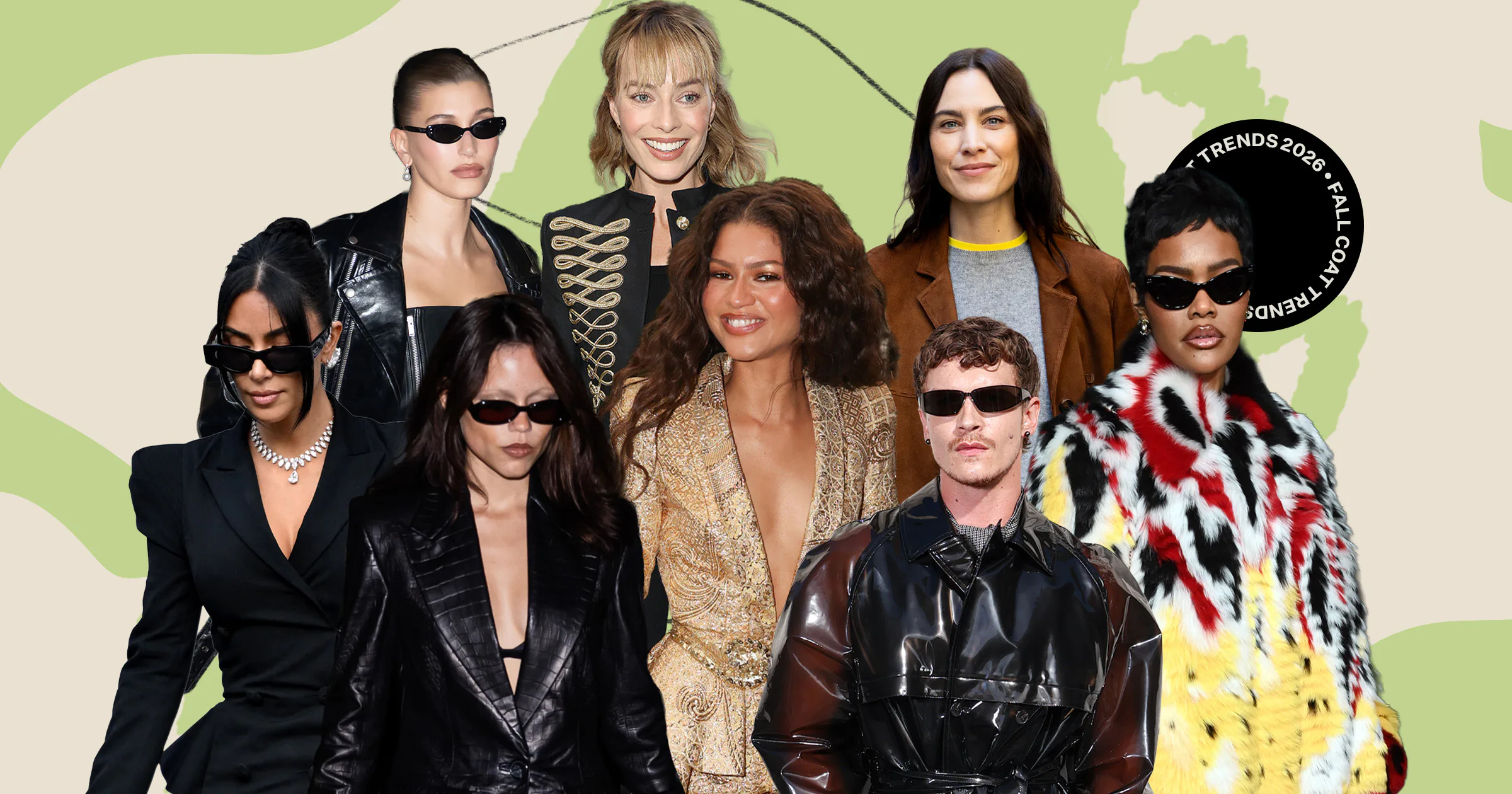 Kim K's Peplum, Zendaya's Brocade, & More Of Fall 2026's OTT Coat Trends