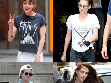 Kristen Stewart wearing tshirts