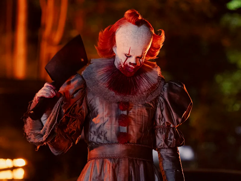 Bill Skarsgård as Pennywise in It: Welcome to Derry