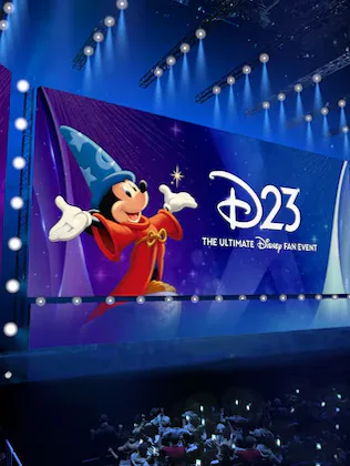 The stage at this year's D23 fan convention at Disney.