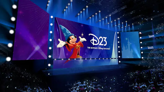 The stage at this year's D23 fan convention at Disney.