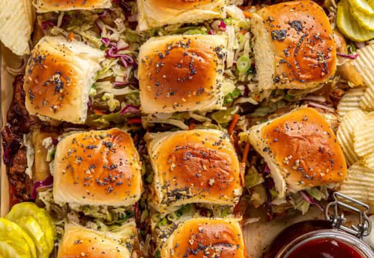 pulled pork sliders , in a story about easy game day appetizers.