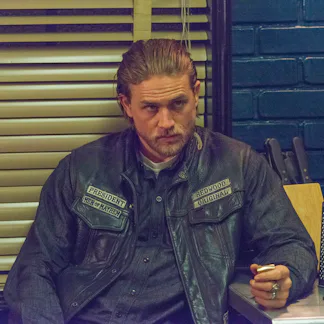 Charlie Hunnam as Jax Teller in Sons of Anarchy