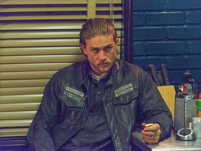 Charlie Hunnam as Jax Teller in Sons of Anarchy