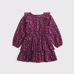 Baby Long-Sleeve Tiered Dress