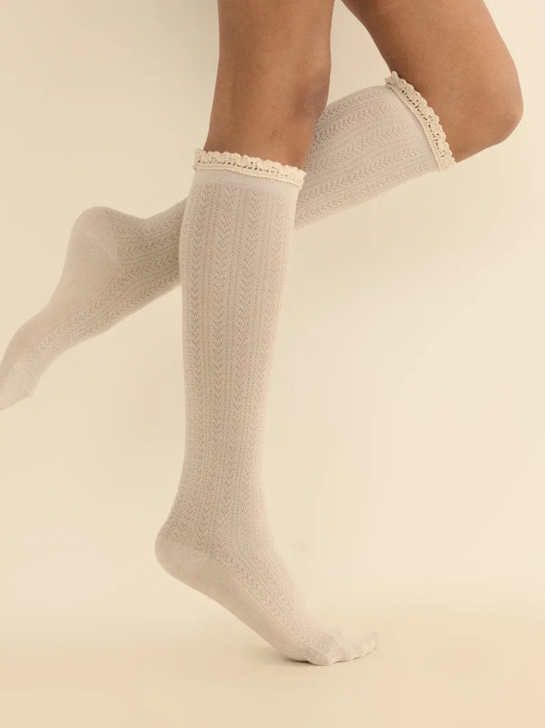 COLLÉGIEN POINTELLE KNEE HIGH SOCK