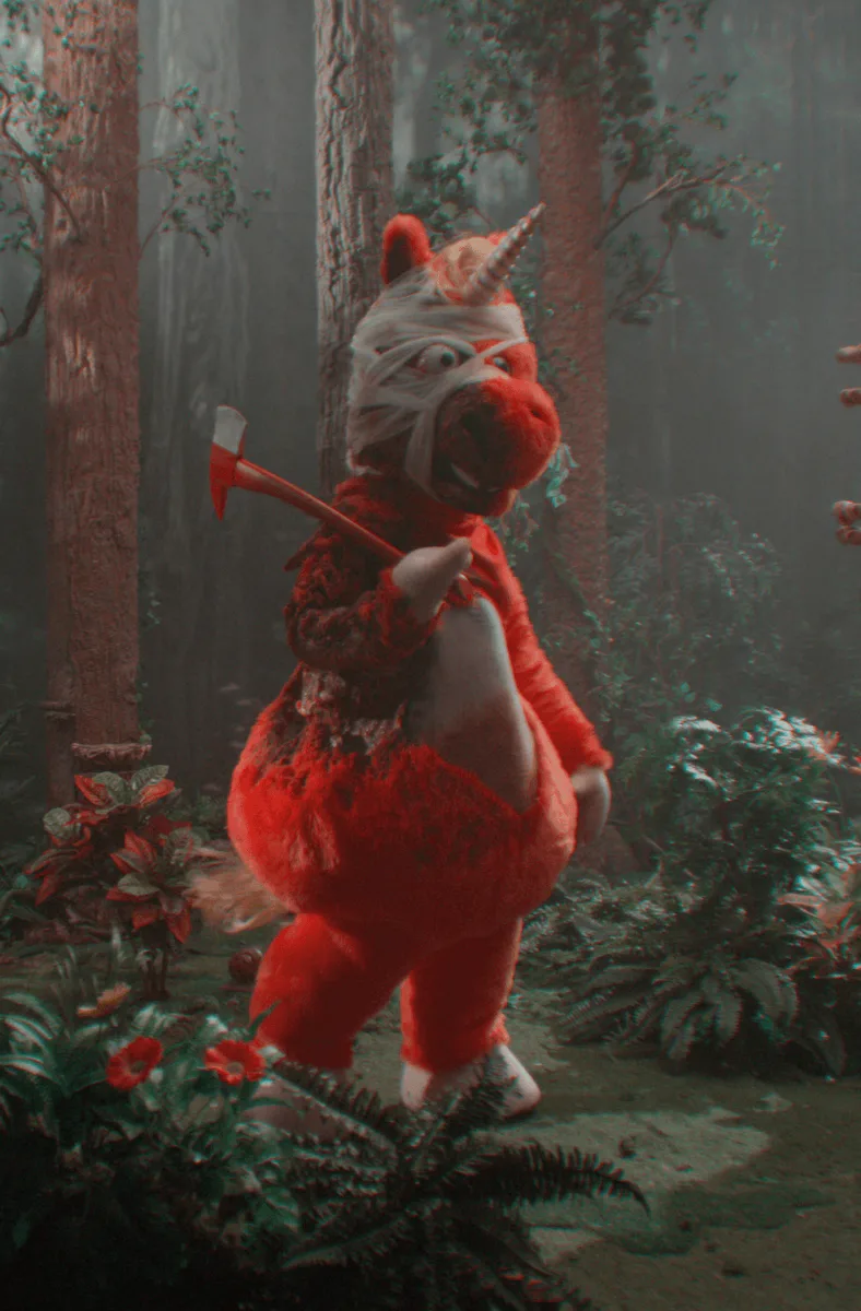 Buddy (voiced by Keegan-Michael Key) stalks the forest in Buddy