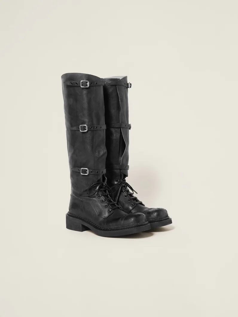 Leather boots