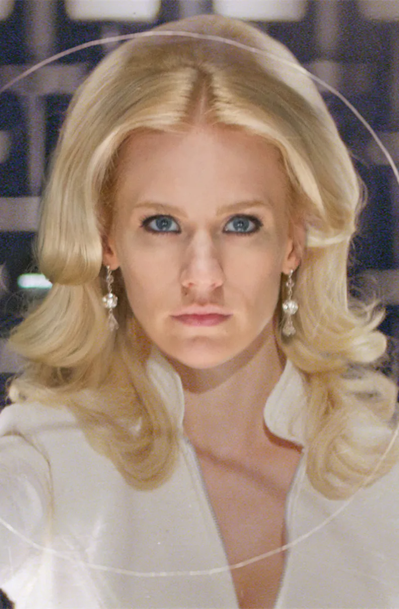 January Jones as Emma Frost in X-Men: First Class