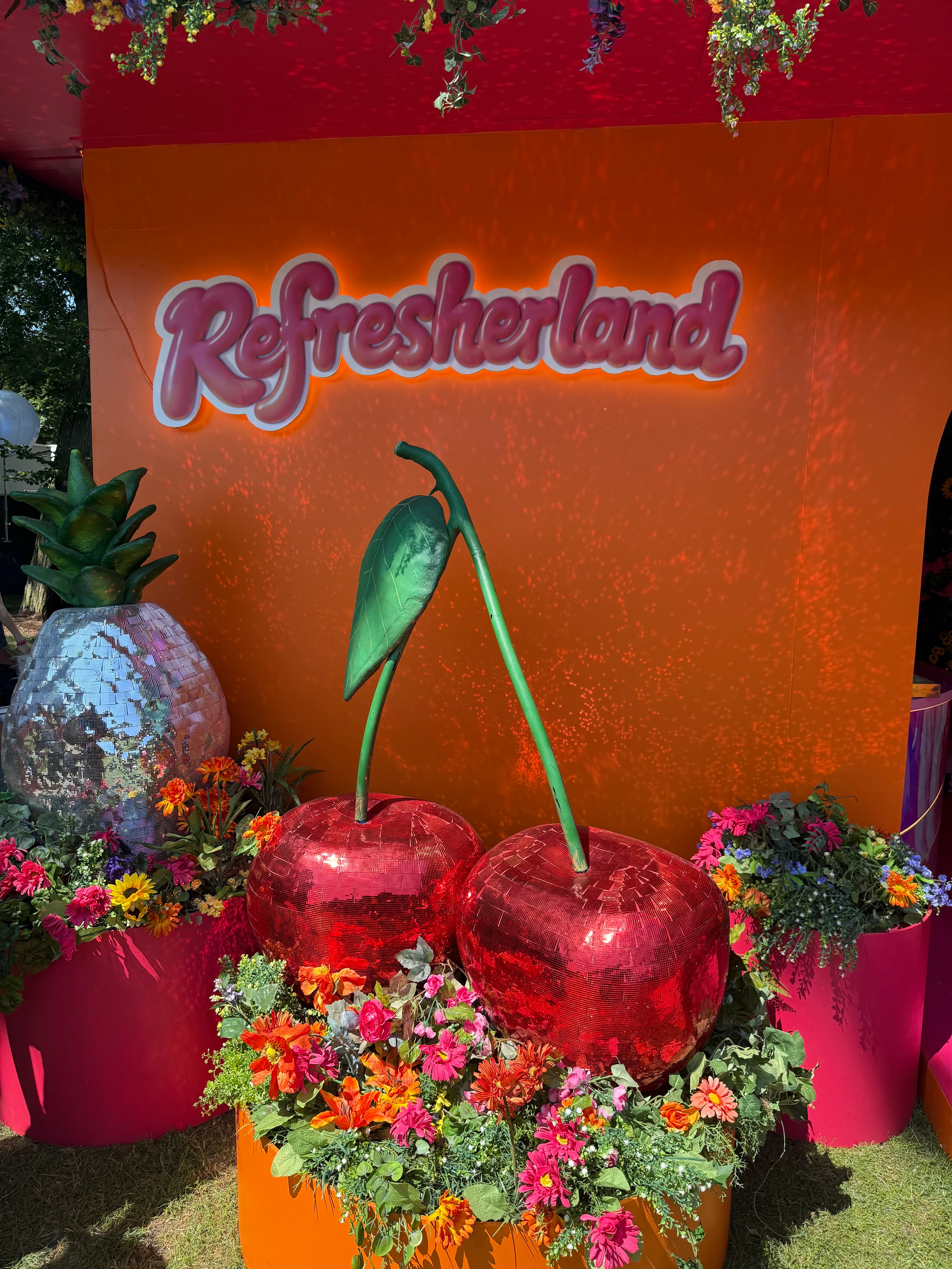 Inside Dunkin's Refresherland at Lollapalooza 2026.