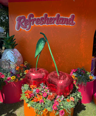 Inside Dunkin's Refresherland at Lollapalooza 2026.