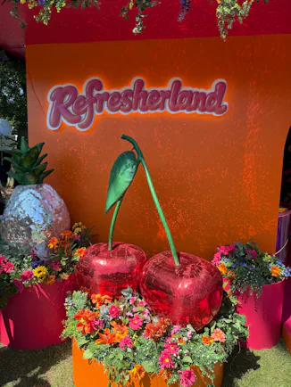 Inside Dunkin's Refresherland at Lollapalooza 2026.