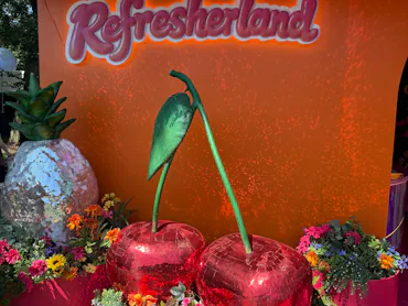 Inside Dunkin's Refresherland at Lollapalooza 2026.