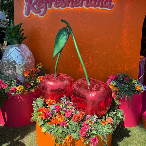Inside Dunkin's Refresherland at Lollapalooza 2026.