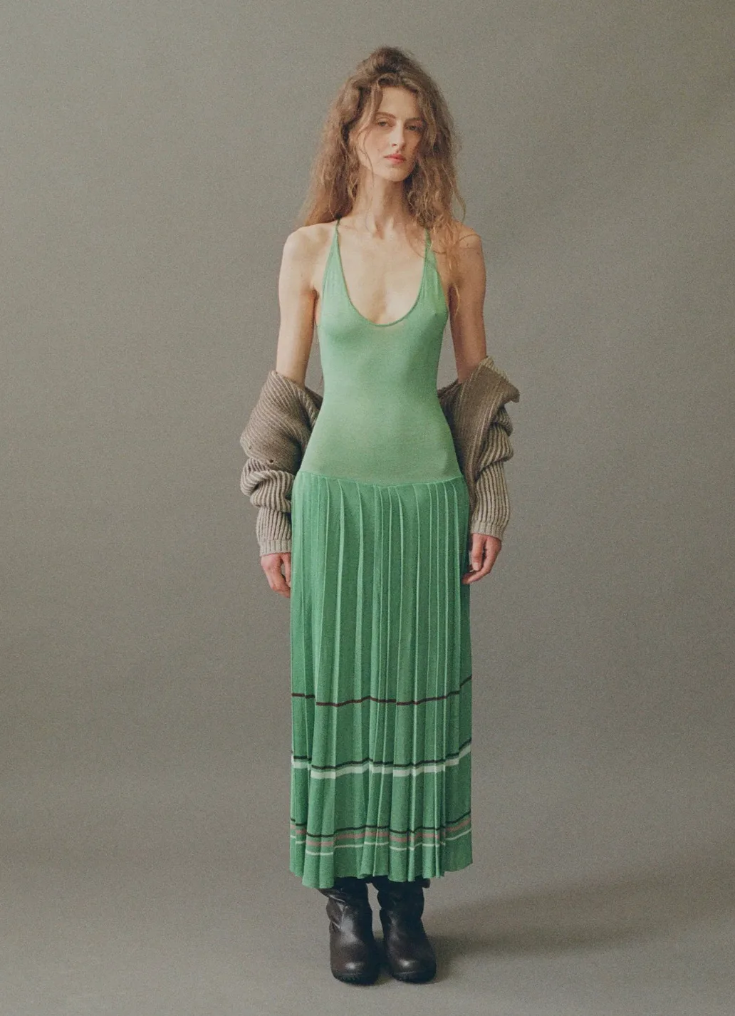 Kingsley Pleated Midi Dress
