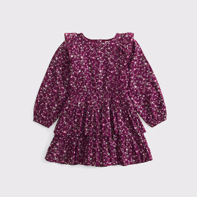 Baby Long-Sleeve Tiered Dress