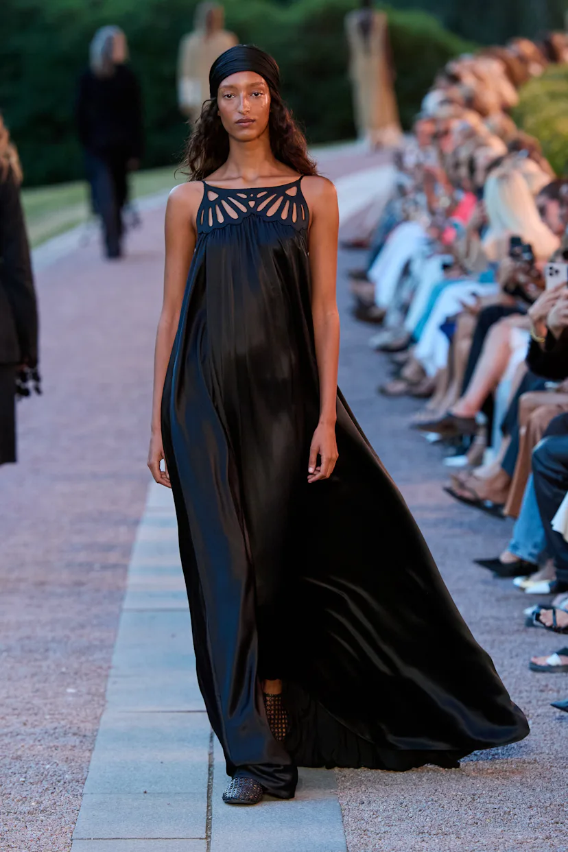 mona tougaard wearing A look from By Malene Birger at copenhagen fashoin week