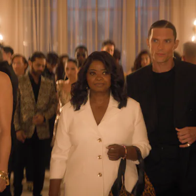 Hannah Waddingham, Octavia Spencer, and Ed Skrein in 'Ride or Die.'