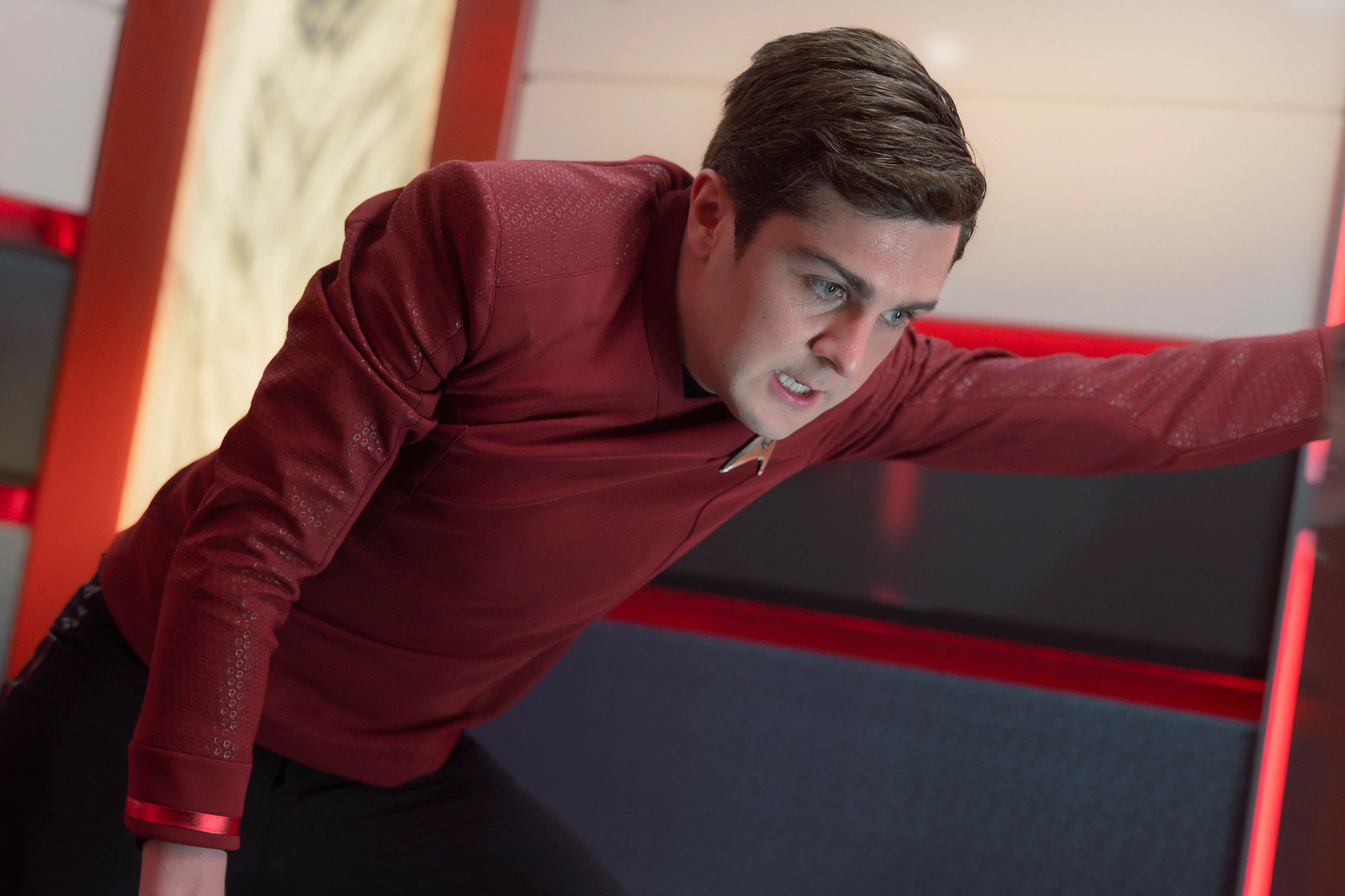 Maritn Quinn as Scotty in 'Strange New Worlds.'
