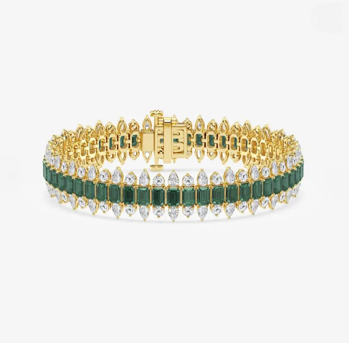 Grown Brilliance Round and Pear Lab Grown Diamond Bracelet