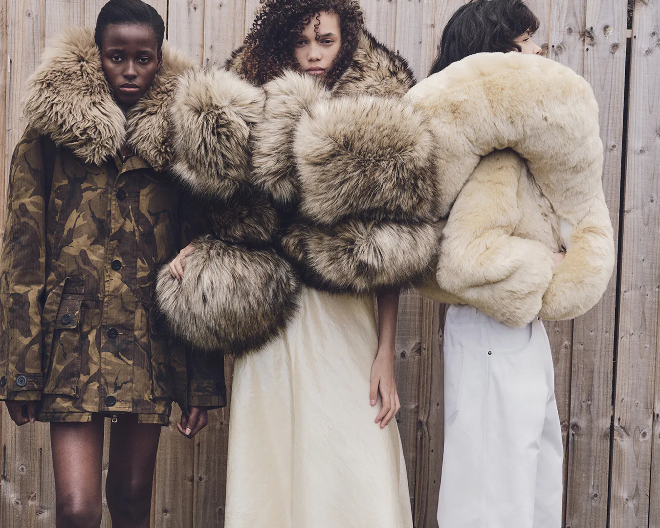 Models Blessing Ifeoluwa, Jolene, and Isa Chagas in W Magazine.