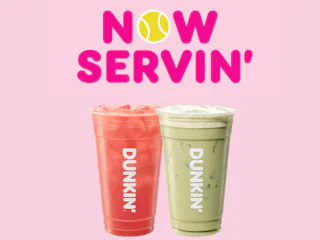 An honest review of Dunkin's Melon Deuce Energy and Matcha Point U.S. Open drinks.