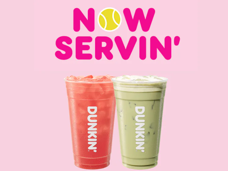 An honest review of Dunkin's Melon Deuce Energy and Matcha Point U.S. Open drinks.
