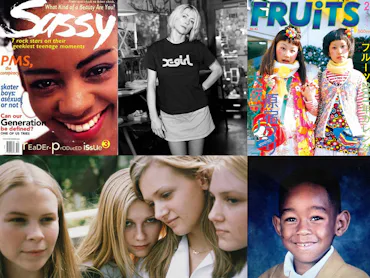 A few of the inspirations behind this issue. Clockwise from top left: 'Sassy' magazine, December 199...