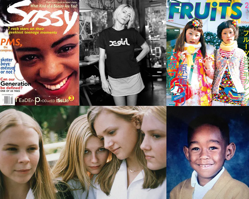 A few of the inspirations behind this issue. Clockwise from top left: 'Sassy' magazine, December 199...