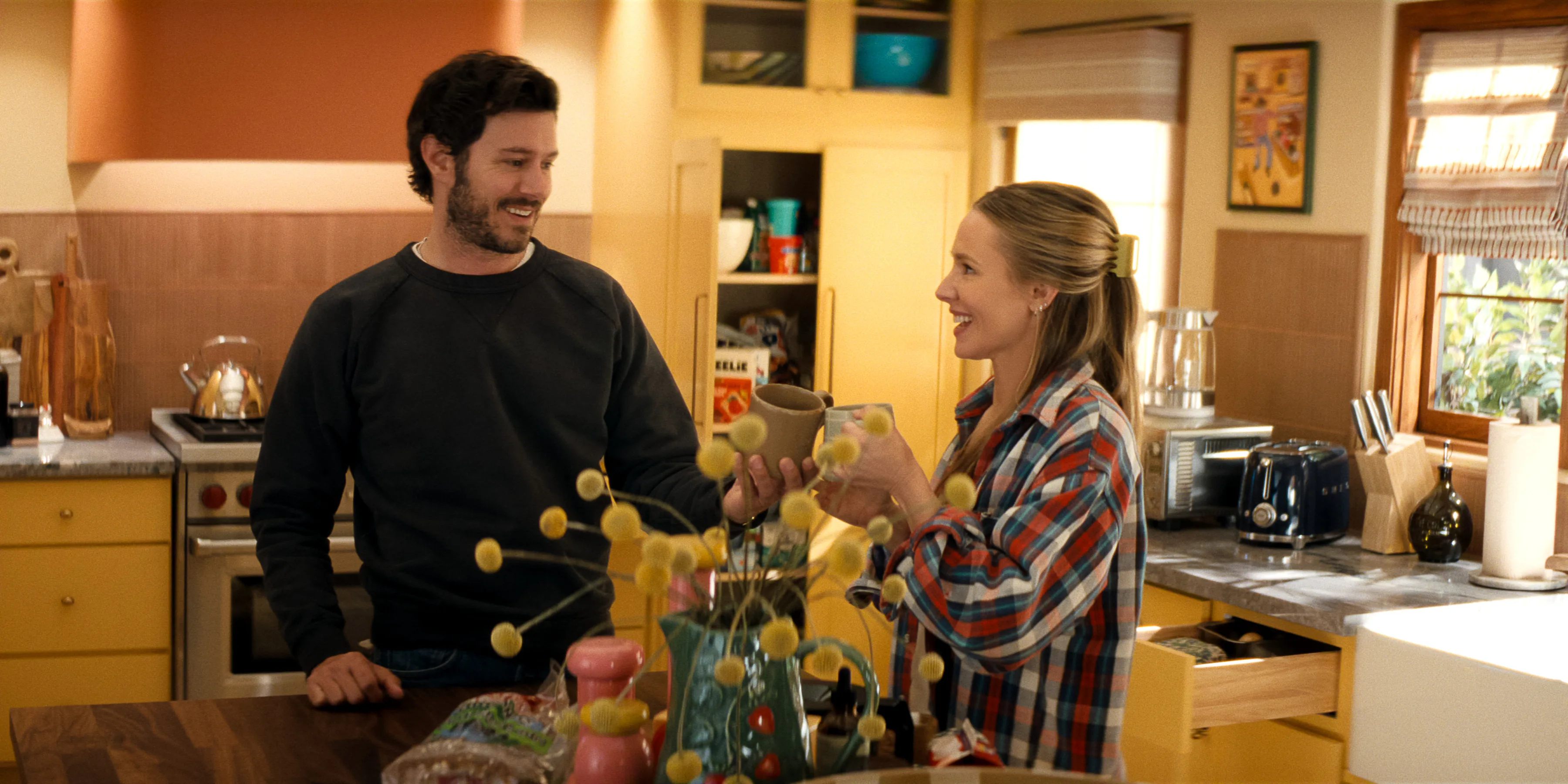 (L to R) Adam Brody as Noah, Kristen Bell as Joanne in episode 301 of 'Nobody Wants This.' 