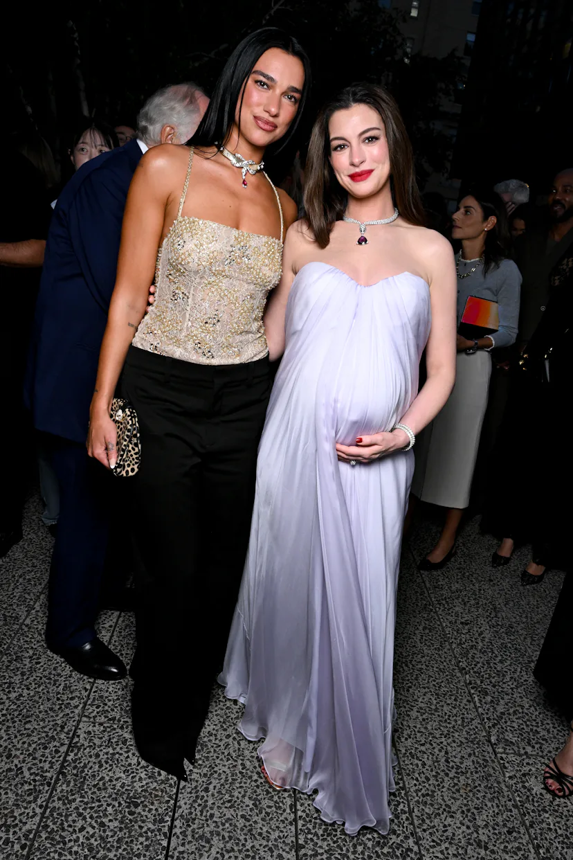 Dua Lipa and Anne Hathaway at the BVLGARI "Serpenti Infinito" Celebration held at BOOM on September ...