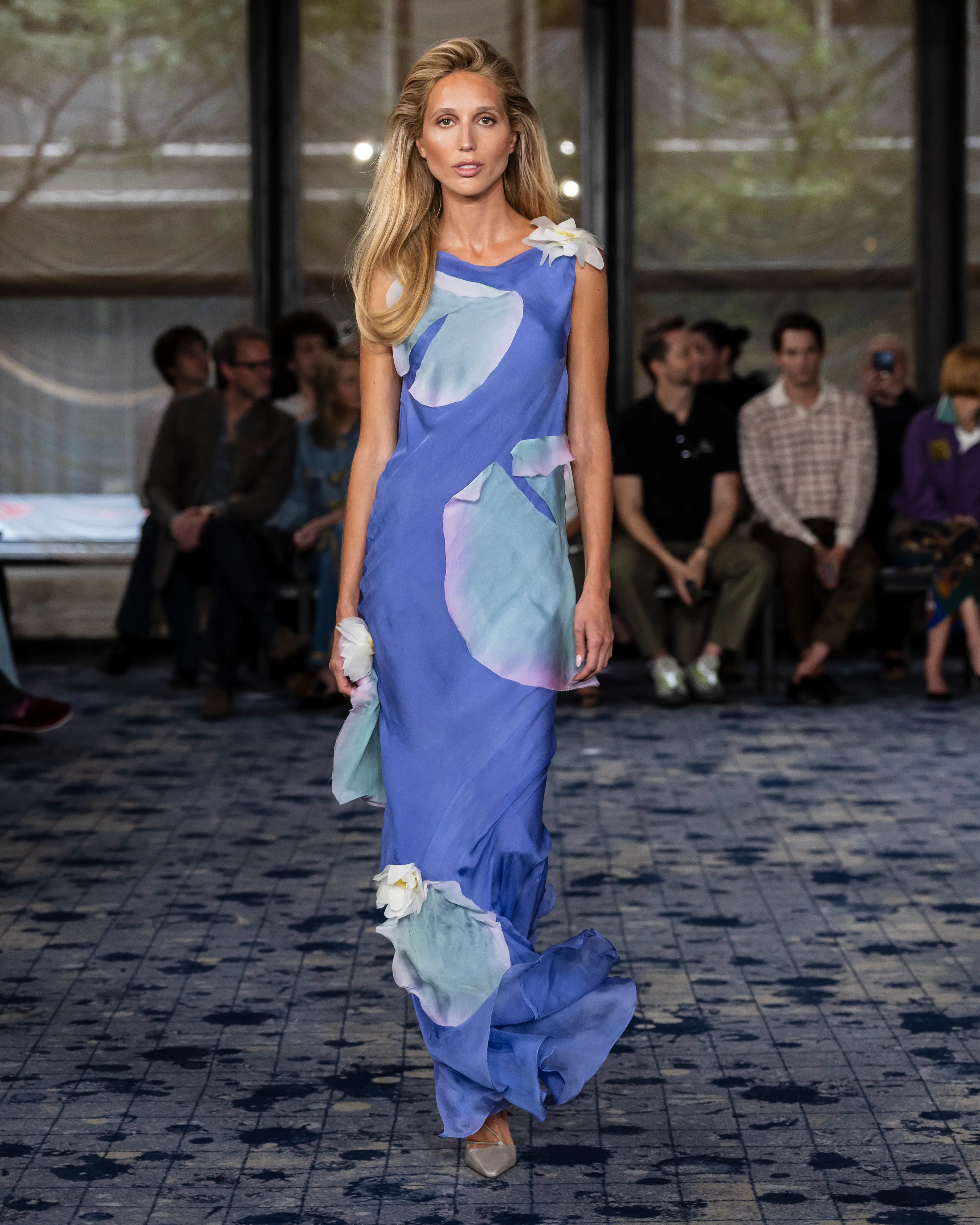 conner ives blue dress Ives's New York Fashion Week Debut Was a Love Letter to Home Wedding Dress Older Bride This is a picture Item:Dress Only (No cardigan) Complement yours with monochrome