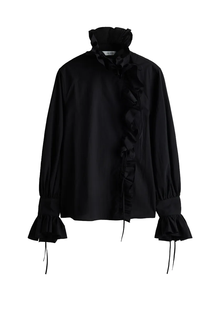 Ruffled Cotton Blouse