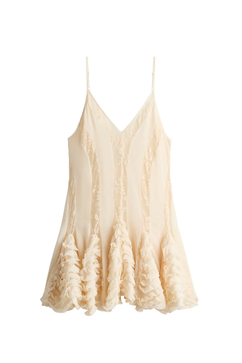 Strappy Dress with Lace Insets