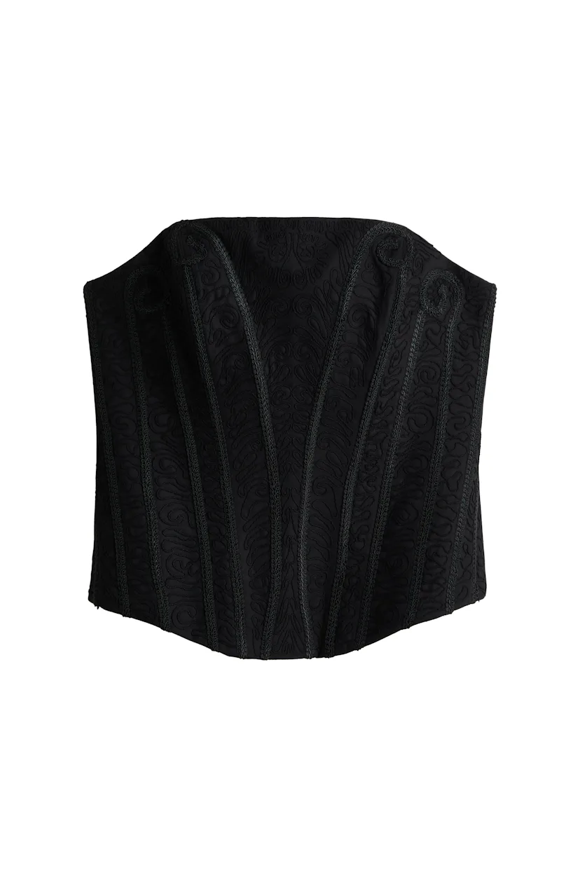 Embroidered Corset Top