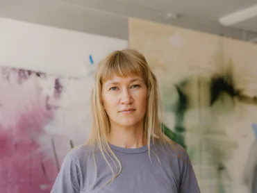 Emma McIntyre in her studio