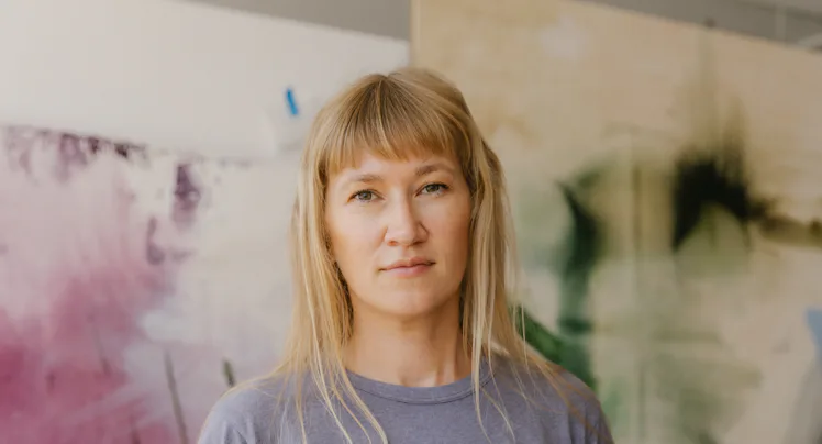 Emma McIntyre in her studio