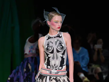a look from thom browne spring 2027 collection shown at new york fashion week