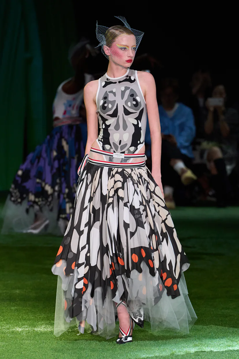 a look from thom browne spring 2027 collection shown at new york fashion week