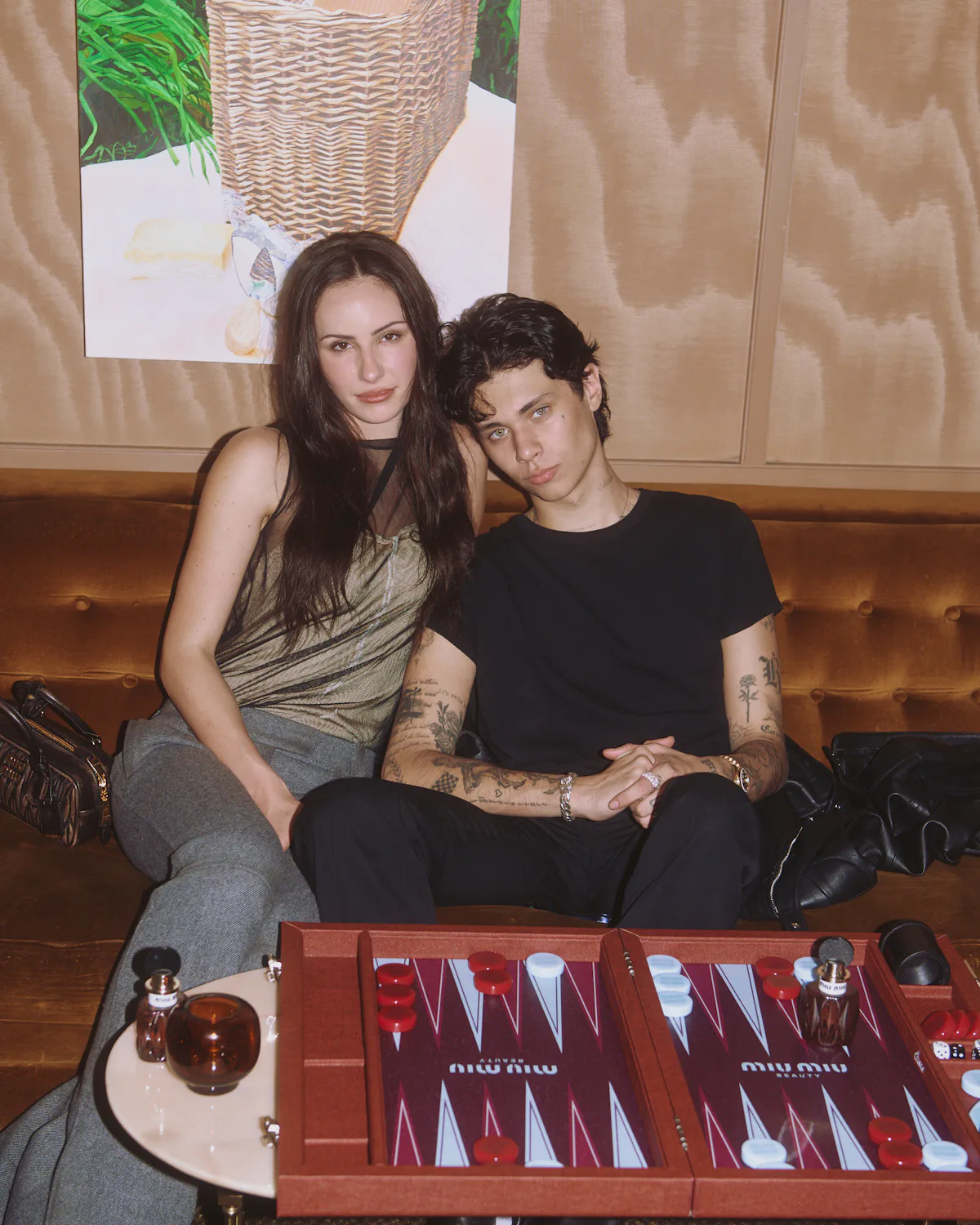 Playing Backgammon & Testing Scents With Miu Miu At NYFW