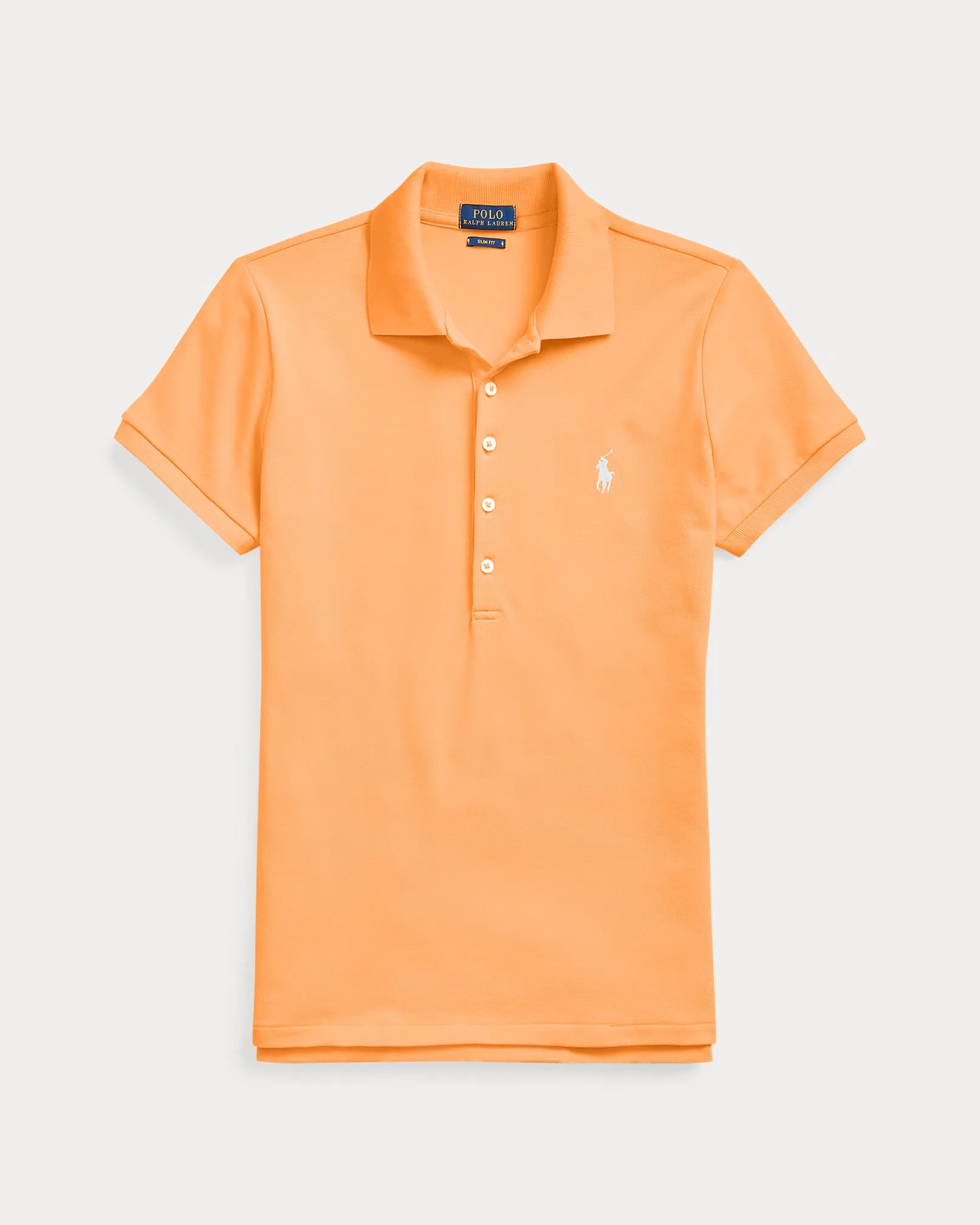Slim Fit Stretch Polo in Sailing Orange