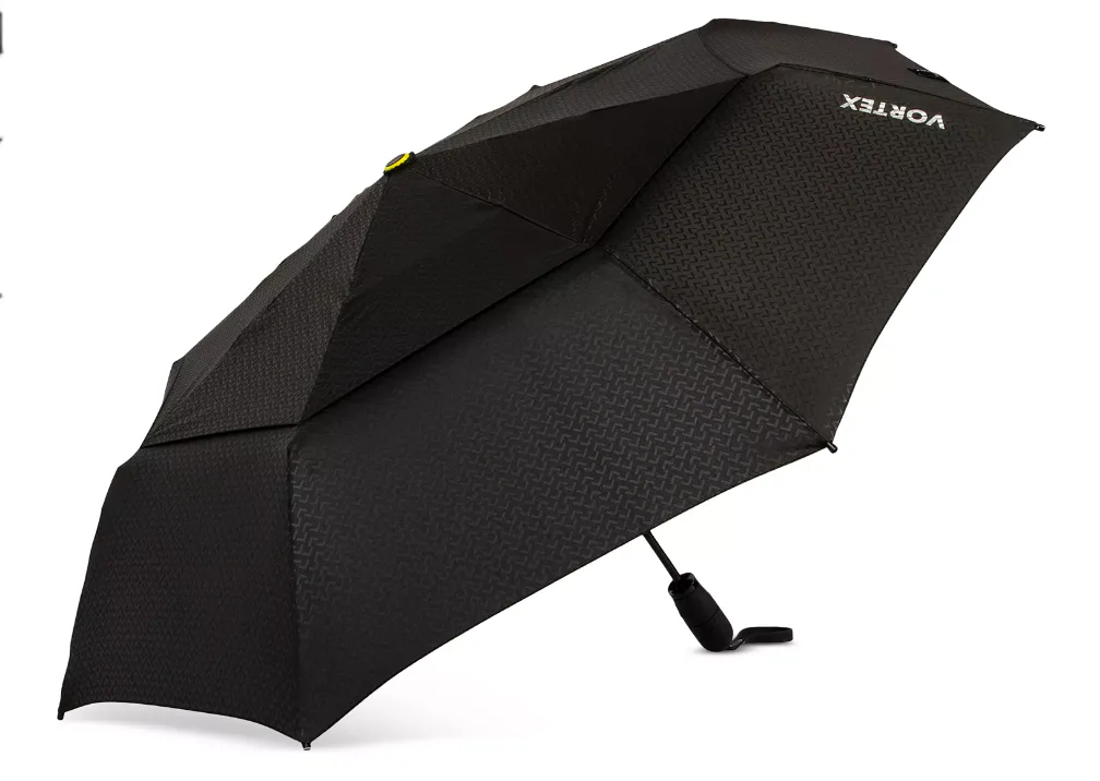 Compact Black Logo Umbrella