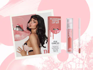 I tried Kylie Cosmetics' new Plumping Matte Lip Kit during Emmys weekend in Los Angeles.