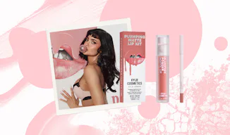 I tried Kylie Cosmetics' new Plumping Matte Lip Kit during Emmys weekend in Los Angeles.