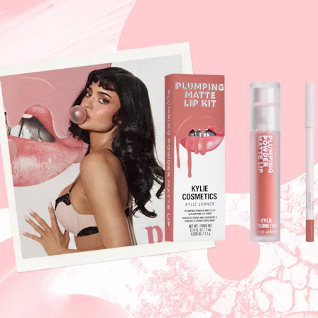 I tried Kylie Cosmetics' new Plumping Matte Lip Kit during Emmys weekend in Los Angeles.