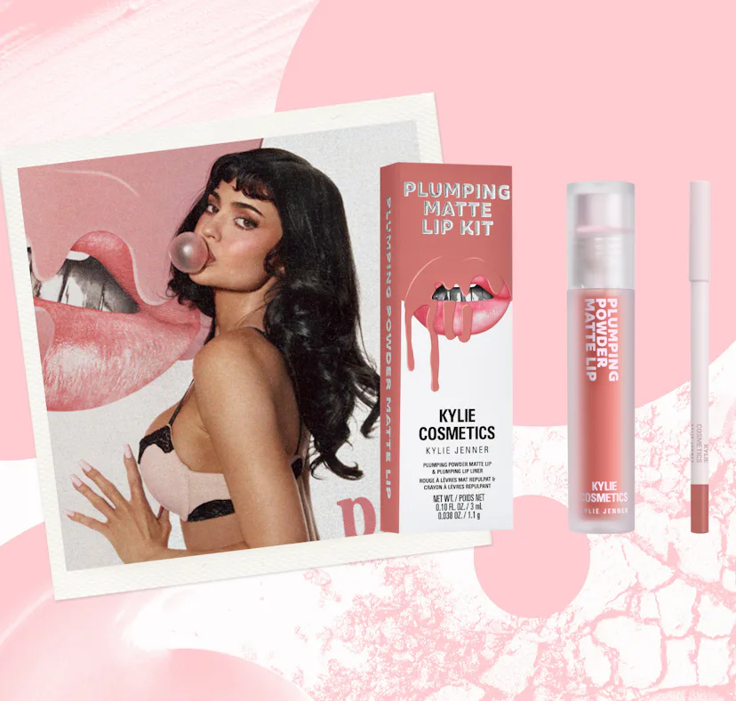 I tried Kylie Cosmetics' new Plumping Matte Lip Kit during Emmys weekend in Los Angeles.
