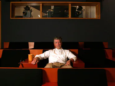 David Lynch in his movie studio in Los Angeles, 2004.