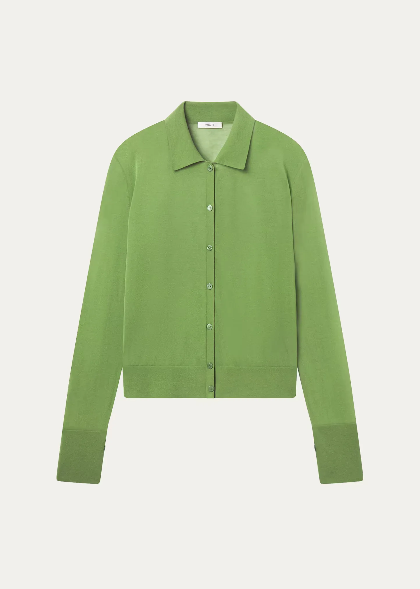 The Collared Cardigan in Peridot