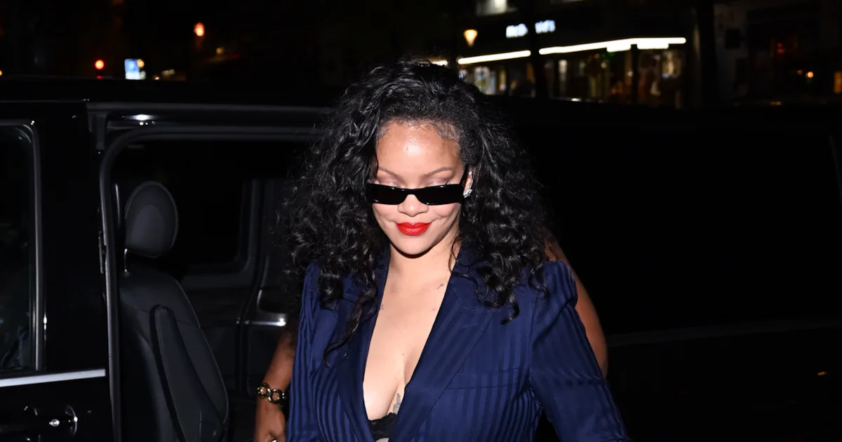 Rihanna Does Lingerie Power Dressing for Celine Dion Concert in Paris